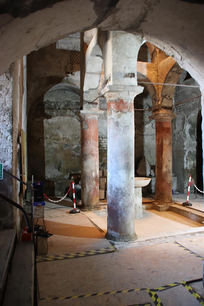 Suburban Baths, Herculaneum, October 2025. Looking east along north side of atrium.
Photo courtesy of Klaus Heese.